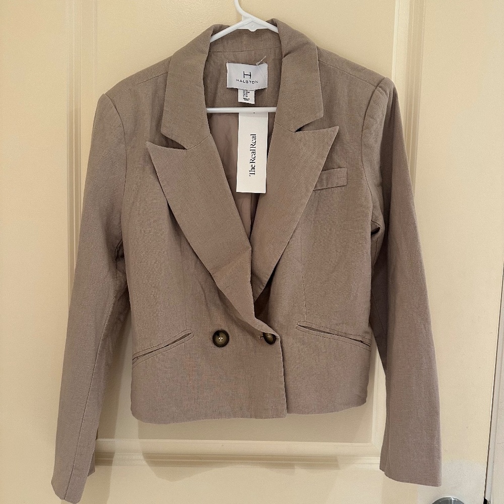 Halston Linen blend blazer / Jacket